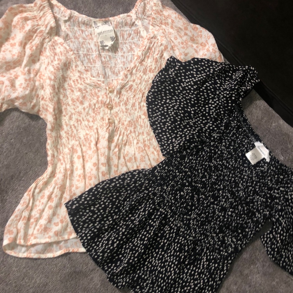 Urban romantics shirt and blu pepper shirt both dressy